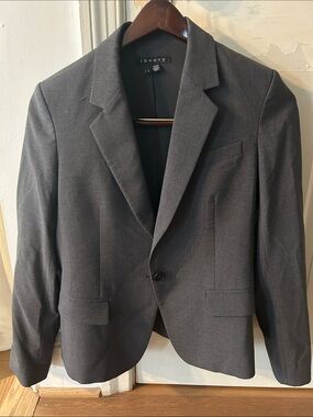Theory Women’s Charcoal Gray Single-Button Blazer